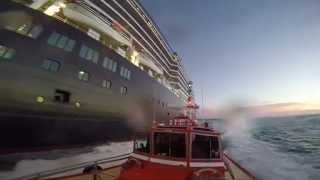 Pilot Transfer aboard the Endeavour to the cruise ship Oosterdam [upl. by Zanze]