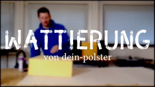 Anleitung Schaumstoff selber mit Watte Vlies beziehen [upl. by Anirehc]