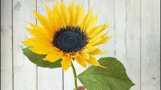 Como hacer flores de papel Girasoles Super faciles y rapidas  DIY Manualidades 22 [upl. by Holms]