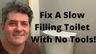 Fix A Slow Filling Toilet TankWith No Tools [upl. by Schwab473]