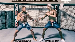 Cristiano Ronaldo meets Conor McGregor in Las Vegas  THIS IS THE MAC LIFE [upl. by Llenrahs72]