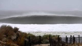 Huge Hurricane Sandy Waves [upl. by Aniroz]