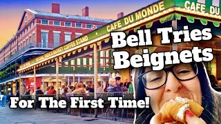 Bell Tries New Orleans Beignets For The First Time  Cafe Du Monde [upl. by Wager]