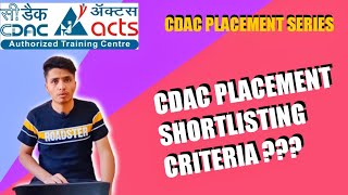 CDAC PLACEMENT SHORTLISTING CRITERIA  Acts Pune  My Experience [upl. by Nomyaw]