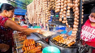 Street Food in Thailand  NIGHT MARKET Thai Food in Chiang Mai Thailand [upl. by Ettelliw]