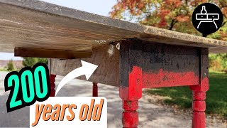 Restoring A 200YearOld Table The Gentle Way [upl. by Tenej]