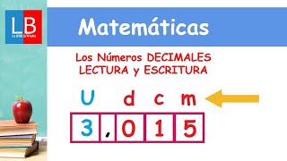 Los Números DECIMALES LECTURA y ESCRITURA ✔👩‍🏫 PRIMARIA [upl. by Dnomed]