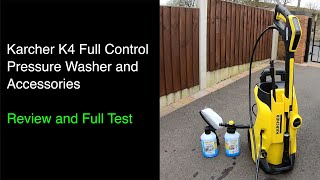 karcher K4 Full Control Pressure Washer and Accessories  Full Test and Review [upl. by Anytsyrk678]