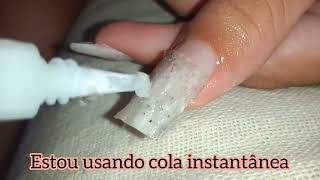 Como fazer unhas postiças de papel higiênico [upl. by Nairadal]