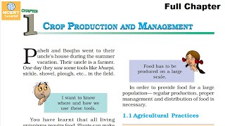 Crop Production and Management  Class 8 Science Chapter 1 Full Chapter [upl. by Vedi]