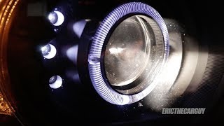 HID vs LED vs Halogen Headlights in Projector Housings [upl. by Polinski397]