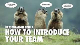 quotPresentation Skillsquot How to introduce your team CC [upl. by Kally]