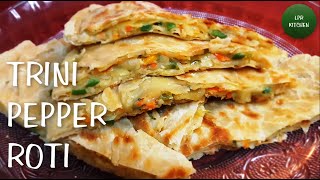 PEPPER ROTI  How to Make Pepper Roti  Trini Food Recipe [upl. by Mcdade122]