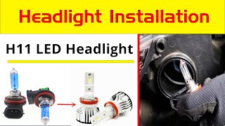 How to Install  Change H8 H9 H11 LED Headlights Bulb Kit Replacement [upl. by Trey460]