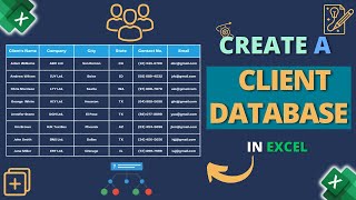 How to Create a Client Database in Excel [upl. by Euqinahc]