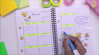 How to make weekly planner for beginners Step by step  Diy planners using notebook [upl. by Aleiram]