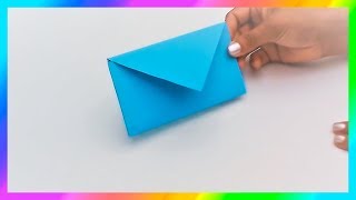 Cómo hacer SOBRES de papel sin pegamento★ Origami★Sobres para cartas  PapelyManualidades [upl. by Udele]