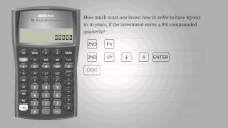 Present value – Texas Instruments BA II PLUS [upl. by Lunn]