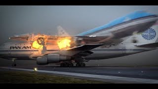 Air Crash  The Tenerife Airport 747 Collision between 2 Boeing 747 passenger jets [upl. by Harbird670]