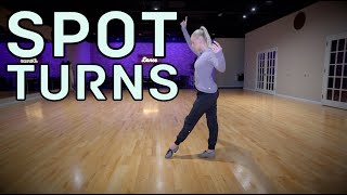 How To Dance Spot Turns  International Latin Tutorial [upl. by Cassady]