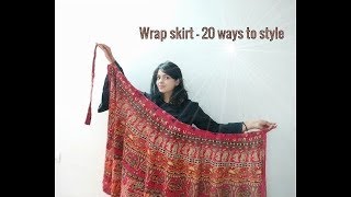 Long Ethnic Wrap Skirt  20 ways to wear [upl. by Akla]