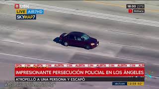 Impresionante persecución policial en Los Ángeles [upl. by Ordnasil625]