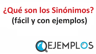 Los Sinónimos Qué son  Ejemplos [upl. by Damour]