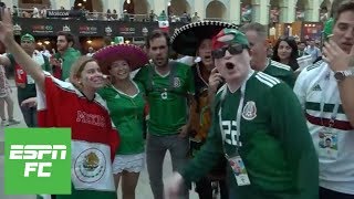 Mexican fans go wild as South Korea scores key goal vs Germany  ESPN FC [upl. by Elah]