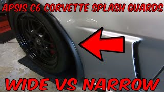 Apsis Splash Guards for C6 Corvette  Standard VS Regular Comparison [upl. by Aenej]