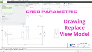 Creo Parametric  Drawings  Replace View Models [upl. by Kassey753]