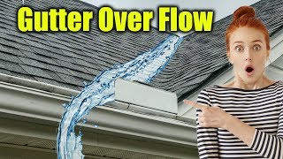 Water Flowing Over Gutters  Gutter Guard Overflow [upl. by Rao]