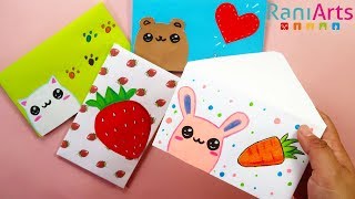 Cómo hacer SOBRES para tus cartas SIN PEGAMENTO Fácil  DIY  Easy ENVELOPES [upl. by Macintosh642]