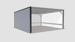 Steel Metal Shed Carport Assembly [upl. by Ardeth]