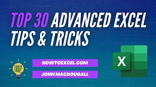 ☑️ Top 30 Advanced Excel Tips and Tricks [upl. by Trimmer]