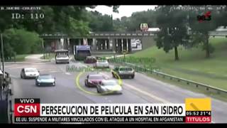 C5N  Policiales Persecución de película en San Isidro [upl. by Budde]