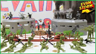 ⚡Pretend Play⚡ Plastic Army Men Father and Son Battle Tim Mee Toys [upl. by Yendis]