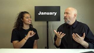 Months in ASL American Sign Language Areanna [upl. by Wilterdink]