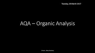 AQA 36 Organic Analysis REVISION [upl. by Aivatnohs669]