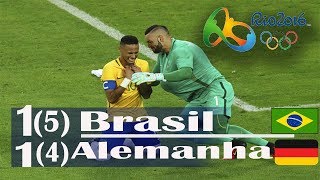 Brasil 1 x 1 Alemanha Penaltis 5 4 Final Olimpica Rio 2016 HD 720p [upl. by Hnid7]