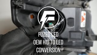 Factory HID headlight to LED Conversion How to install [upl. by Eneleahcim89]