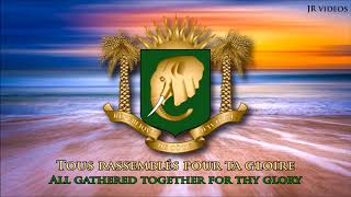 Anthem of Ivory Coast FREN lyrics  Hymne national de la Côte dIvoire [upl. by Glynas783]