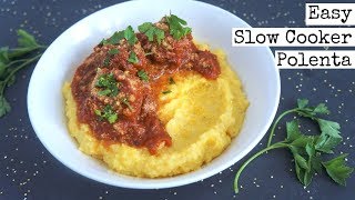 Easy Slow Cooker Polenta  Vegan Crockpot [upl. by Linder]