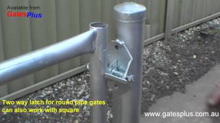 Gate Latch 2 way for round pipe and square [upl. by Lerrad766]