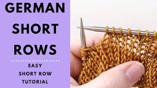 German Short Rows Tutorial Quick amp to the Point  Knitting Tutorial [upl. by Digirb790]