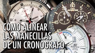 Como Alinear o Ajustar Las Manecillas de un Cronógrafo de Cuarzo en Español [upl. by Namor]