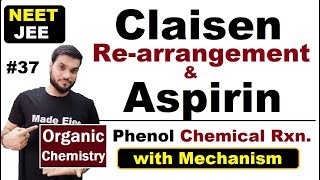 Aspirin Formation amp Claisen Rearrangement  Phenol Chemical Rxn NEET JEE  By Arvind Arora [upl. by Camilo771]