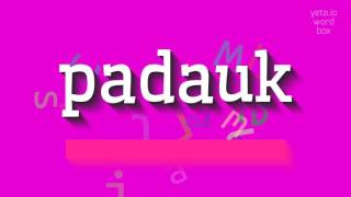 HOW TO PRONOUNCE PADAUK padauk [upl. by Noyar542]