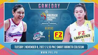 CREAMLINE vs F2 LOGISTICS  Full Match  Preliminaries  2022 PVL Reinforced Conference [upl. by Waers]