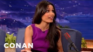 Freida Pinto Cant Drive Or Swim  CONAN on TBS [upl. by Gerik158]