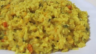 Kitchri Split Peas Rice  Trinidad cooking  Caribbean [upl. by Karrah]